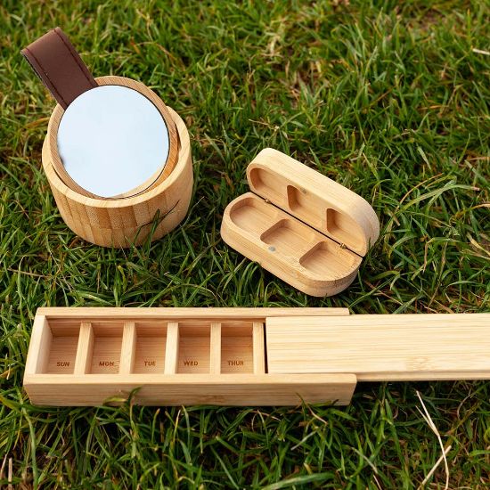 Picture of Viron Bamboo Pill Box